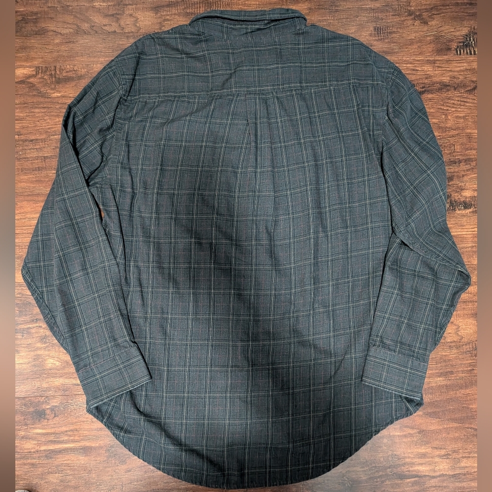 Arrow Men's Black Plaid Button-Down Shirt (L) - Picture 5 of 11